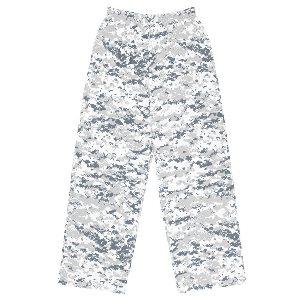 CAMO HQ - Digital Snow CAMO unisex wide-leg pants - Worldwide Shipping