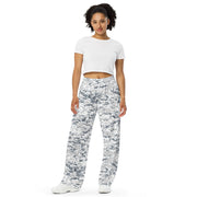 Digital Snow CAMO Unisex Wide-Leg Leisure Pants - Pant