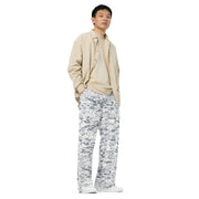 Digital Snow CAMO Unisex Wide-Leg Leisure Pants - Pant