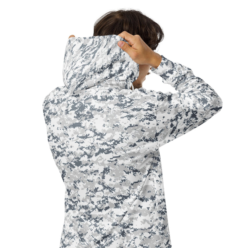 Digital Snow CAMO Unisex Zip Hoodie