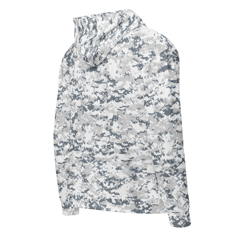 Digital Snow CAMO Unisex Zip Hoodie