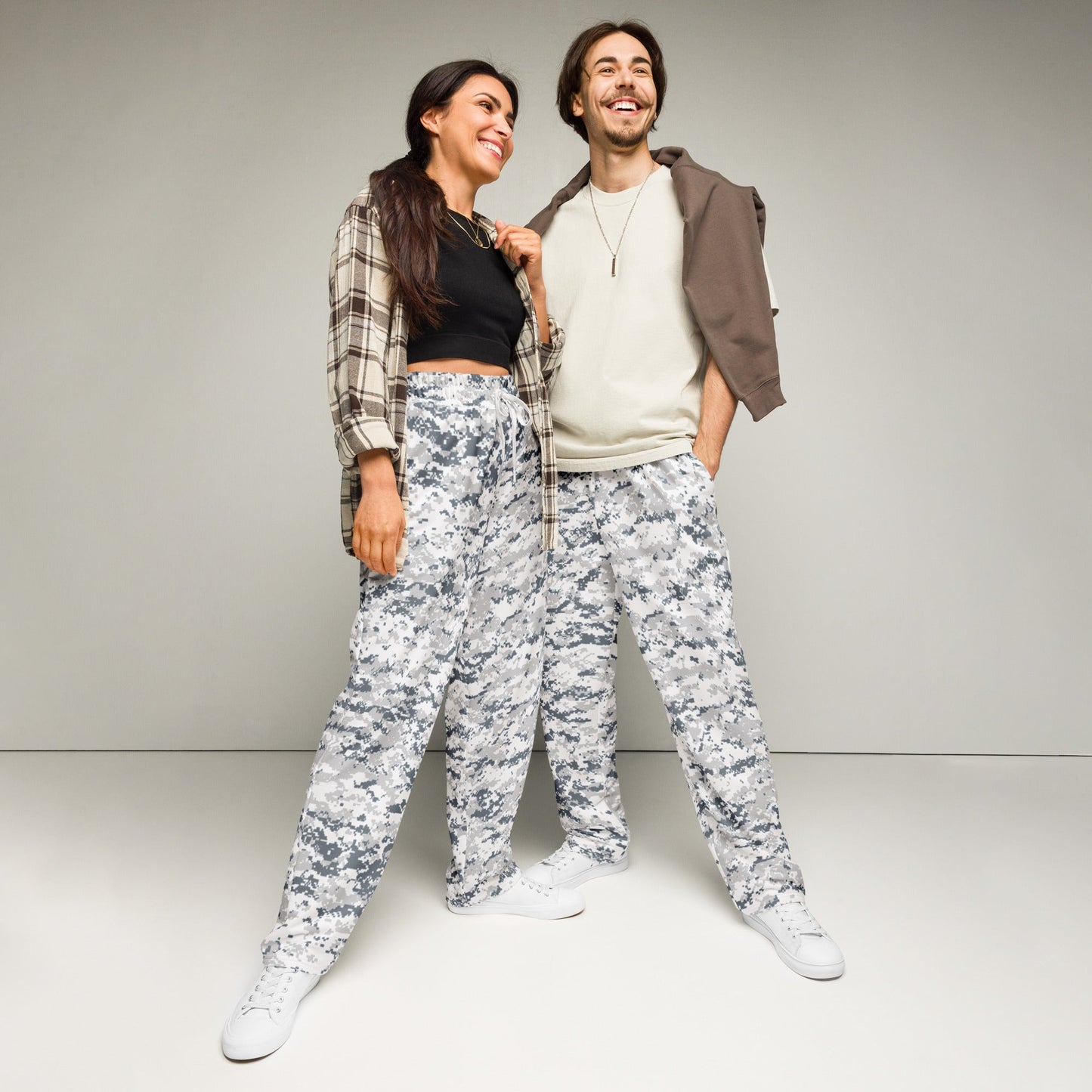 Digital Snow CAMO Unisex Wide-Leg Joggers - 2XS