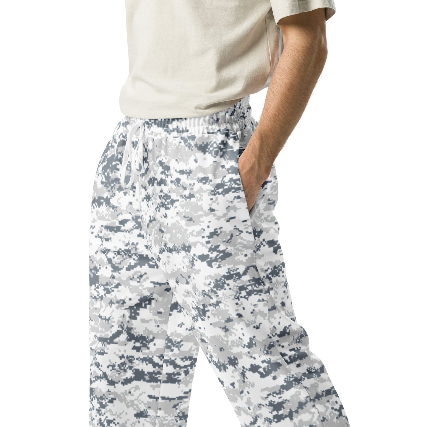 Digital Snow CAMO Unisex Wide-Leg Joggers