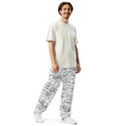 Digital Snow CAMO Unisex Wide-Leg Joggers