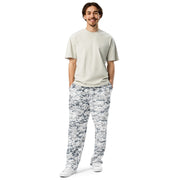 Digital Snow CAMO Unisex Wide-Leg Joggers