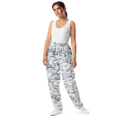 Digital Snow CAMO Unisex Wide-Leg Joggers