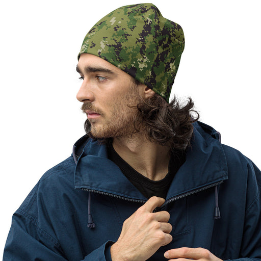 Digital Vertical Tropical Canopy CAMO Beanie - S - Head