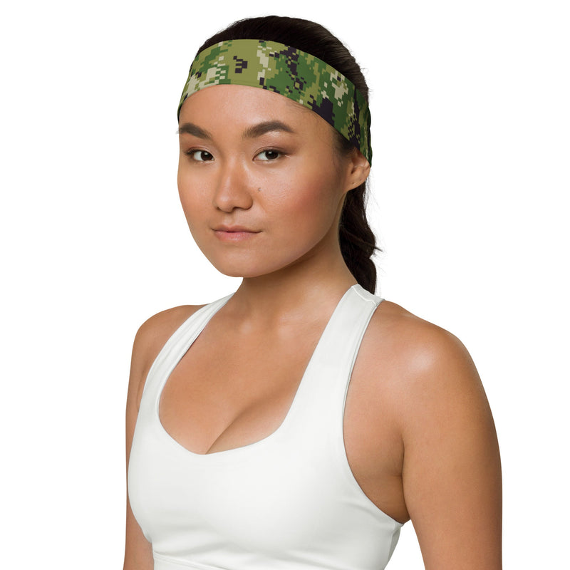 Digital Vertical Tropical Canopy CAMO Headband - Head