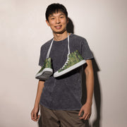 Digital Vertical Tropical Canopy CAMO Mens High-Top Canvas Shoes