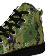 Digital Vertical Tropical Canopy CAMO Mens High-Top Canvas Shoes