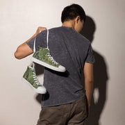 Digital Vertical Tropical Canopy CAMO Mens High-Top Canvas Shoes