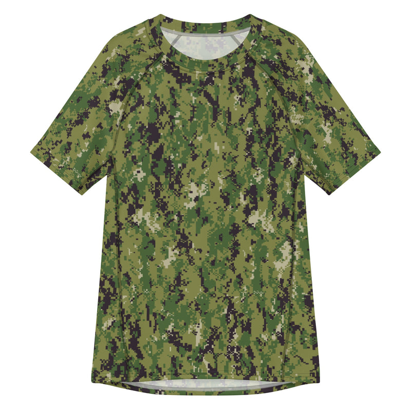 Digital Vertical Tropical Canopy CAMO Mens Short-Sleeve Rash Guard - 2XS - SS