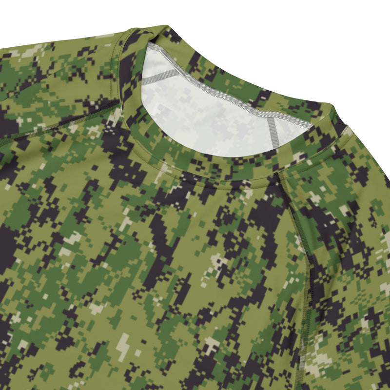 Digital Vertical Tropical Canopy CAMO Mens Short-Sleeve Rash Guard - SS