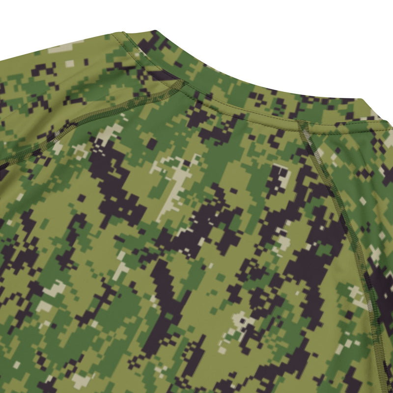 Digital Vertical Tropical Canopy CAMO Mens Short-Sleeve Rash Guard - SS