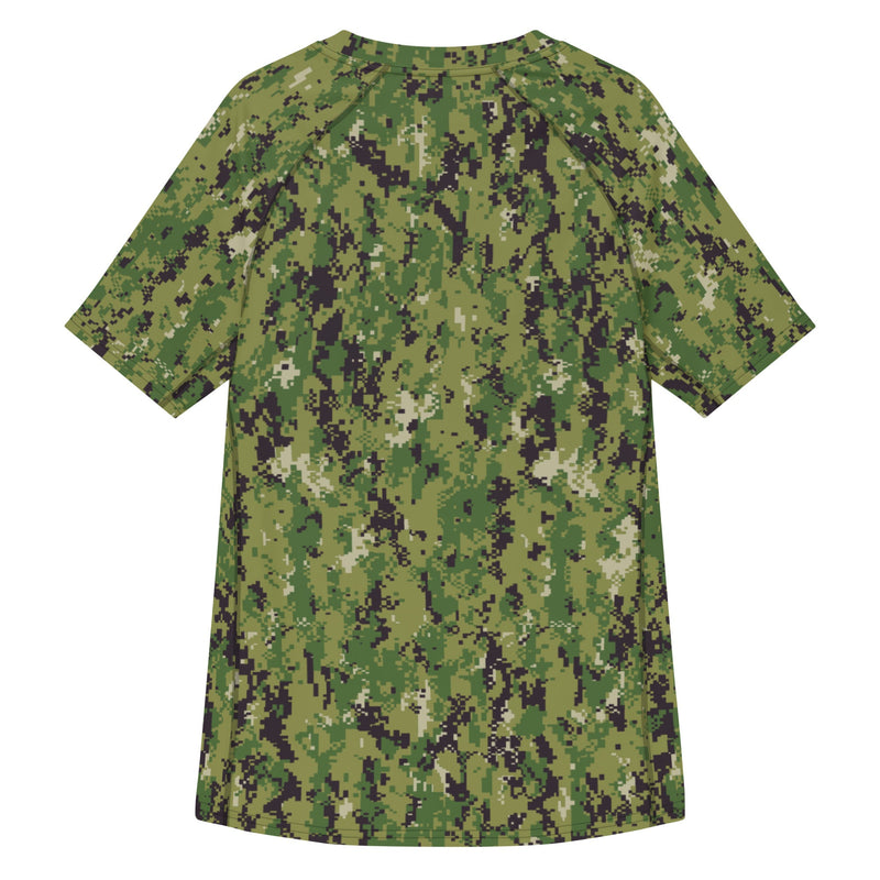 Digital Vertical Tropical Canopy CAMO Mens Short-Sleeve Rash Guard - SS