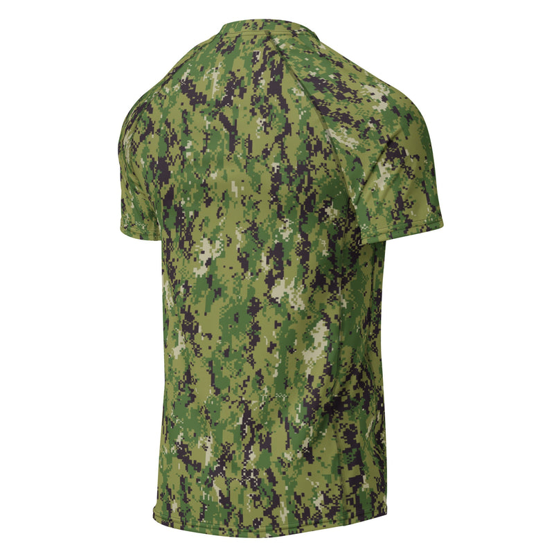 Digital Vertical Tropical Canopy CAMO Mens Short-Sleeve Rash Guard - SS