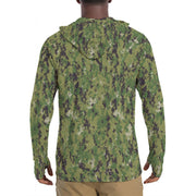 Digital Vertical Tropical Canopy CAMO Mens Sunscreen Sports Hoodie With Thumb Holes