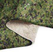 Digital Vertical Tropical Canopy CAMO Sherpa Blanket