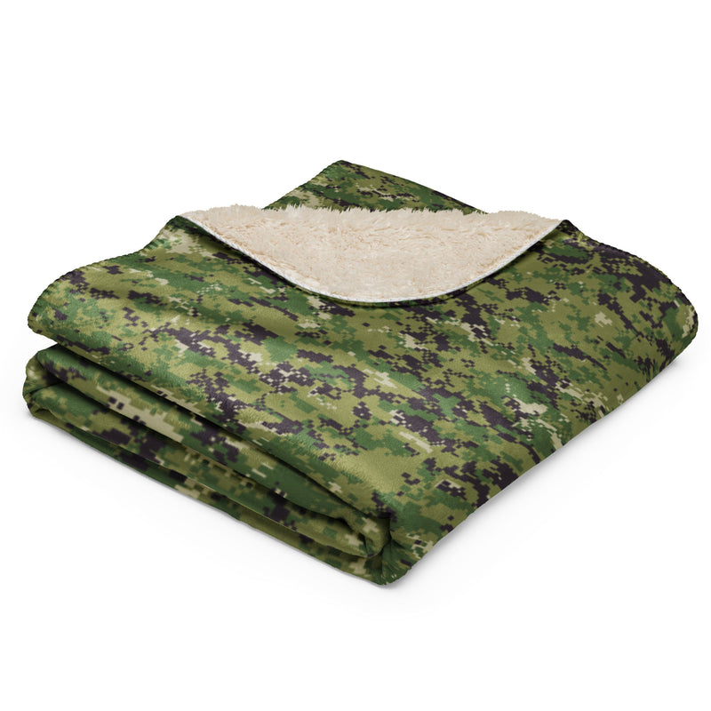 Digital Vertical Tropical Canopy CAMO Sherpa Blanket