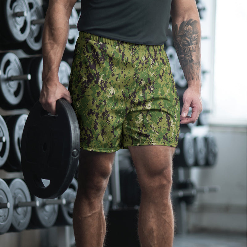 Digital Vertical Tropical Canopy CAMO Unisex Athletic Long Shorts - 2XS