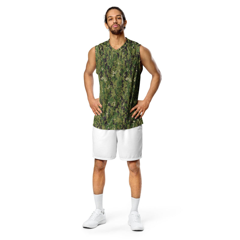 Digital Vertical Tropical Canopy CAMO Unisex Basketball Jersey