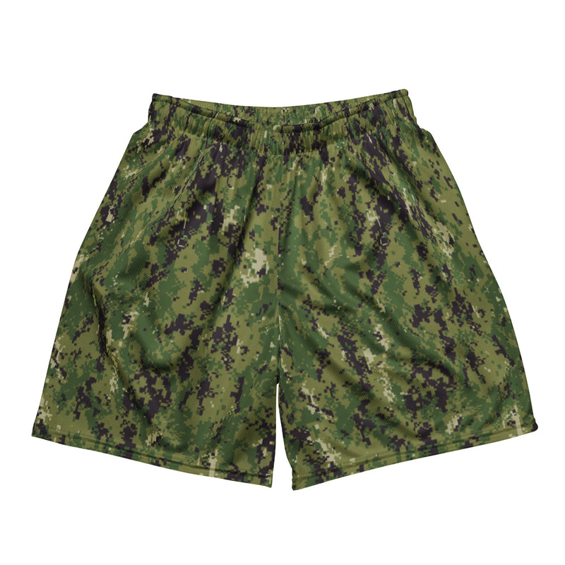 Digital Vertical Tropical Canopy CAMO Unisex Mesh Shorts - 2XS
