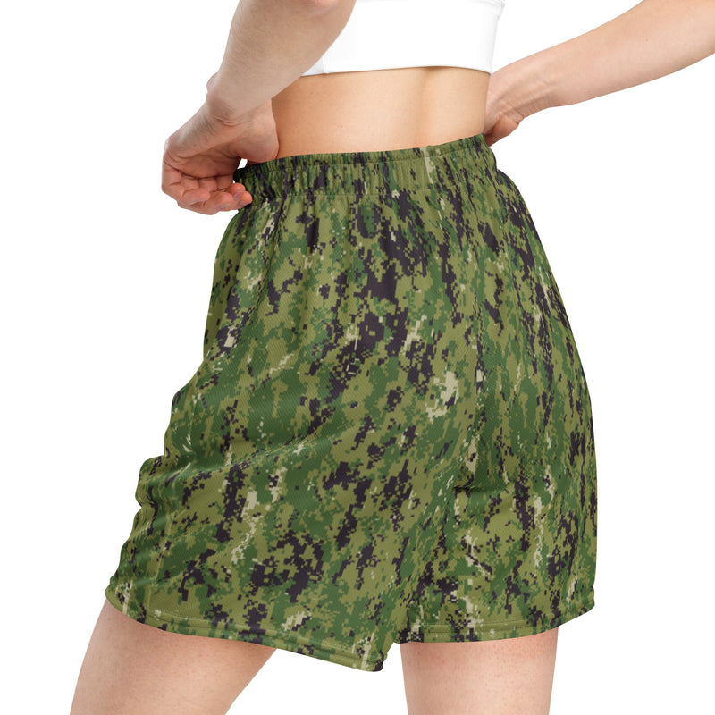 Digital Vertical Tropical Canopy CAMO Unisex Mesh Shorts