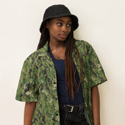 Digital Vertical Tropical Canopy CAMO Unisex Short-Sleeve Button Shirt - Button-Up