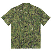 Digital Vertical Tropical Canopy CAMO Unisex Short-Sleeve Button Shirt - Button-Up