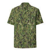 Digital Vertical Tropical Canopy CAMO Unisex Short-Sleeve Button Shirt - Button-Up