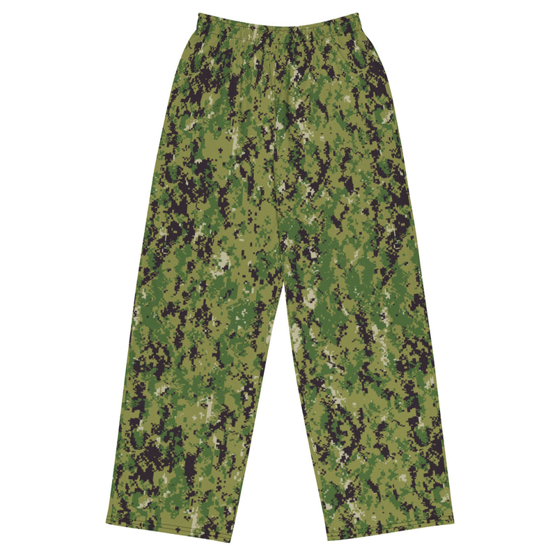 Digital Vertical Tropical Canopy CAMO Unisex Wide-Leg Leisure Pants - 2XS - Pant