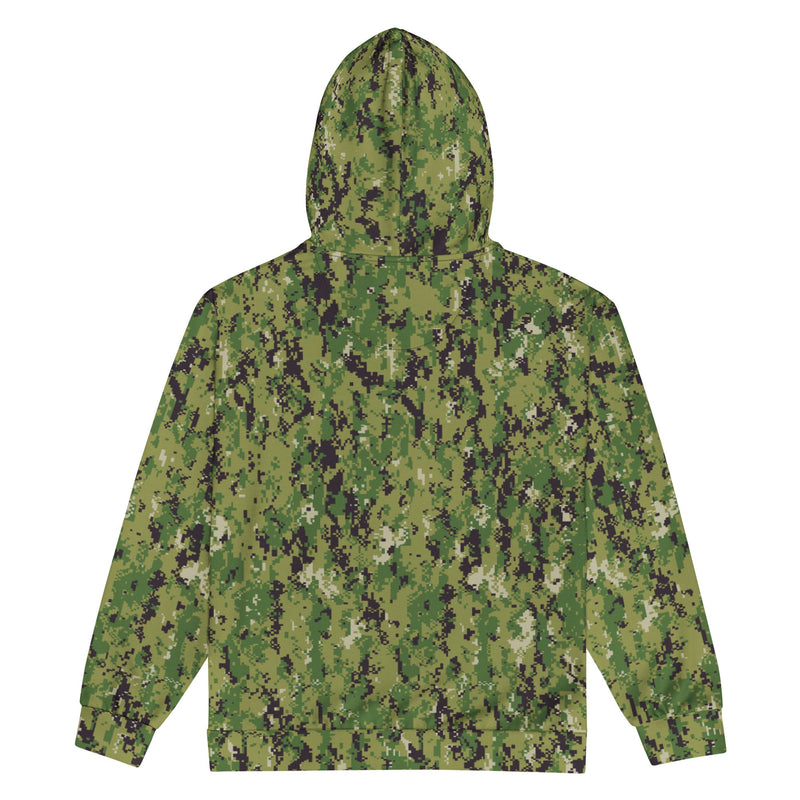 Digital Vertical Tropical Canopy CAMO Unisex Zip Hoodie