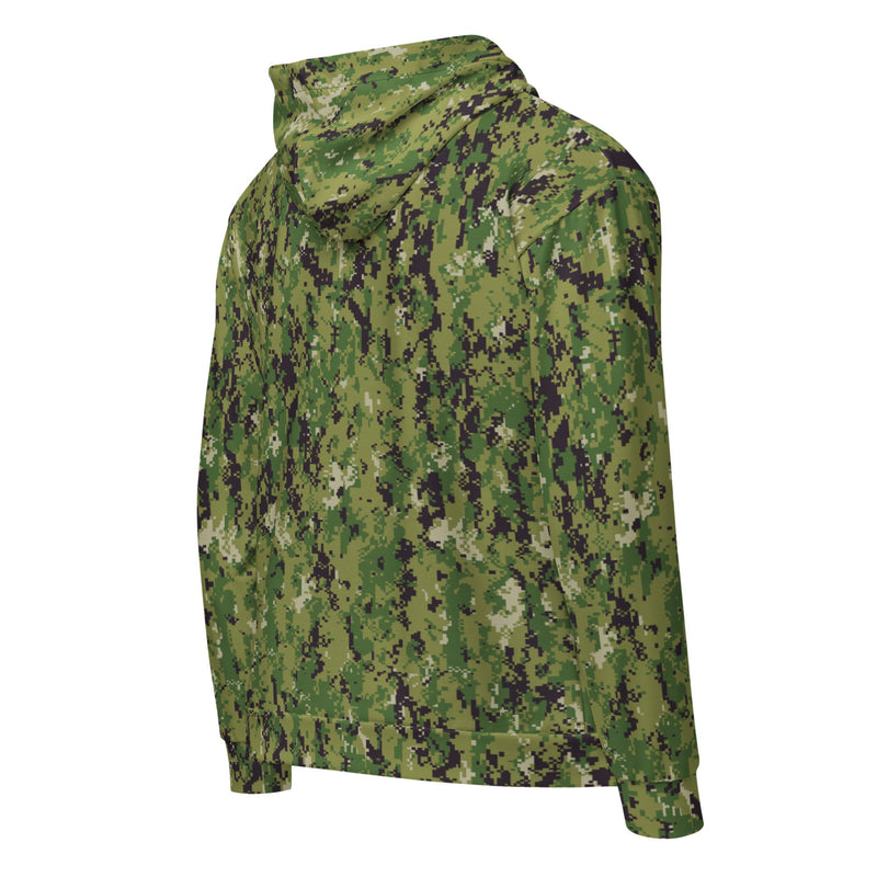 Digital Vertical Tropical Canopy CAMO Unisex Zip Hoodie