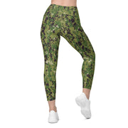 Digital Vertical Tropical Canopy CAMO Womens Leggings with Pockets - Women