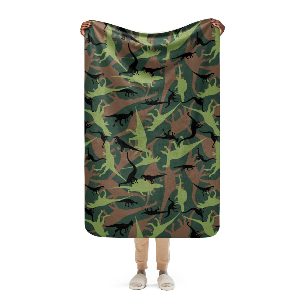 Dinosaur CAMO Sherpa blanket - 37″×57″ - Blanket