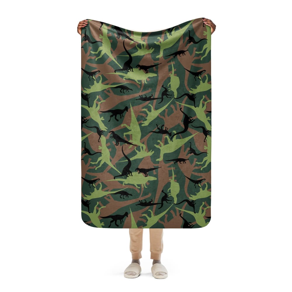 Dinosaur CAMO Sherpa blanket - 37″×57″