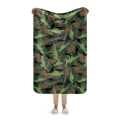 Dinosaur CAMO Sherpa blanket - 37″×57″