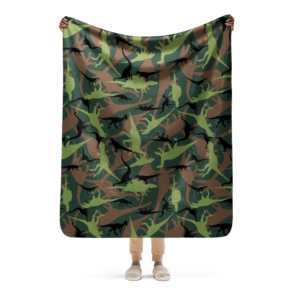 Dinosaur CAMO Sherpa blanket - 50″×60″ - Blanket