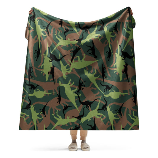 Dinosaur CAMO Sherpa blanket - 60″×80″ - Blanket