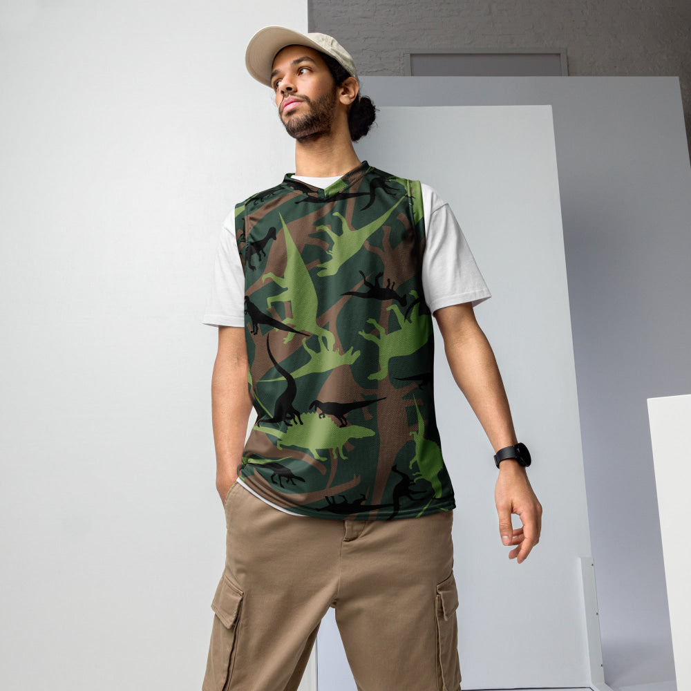 Dinosaur CAMO unisex basketball jersey - 2XS - Unisex Basketball Jersey