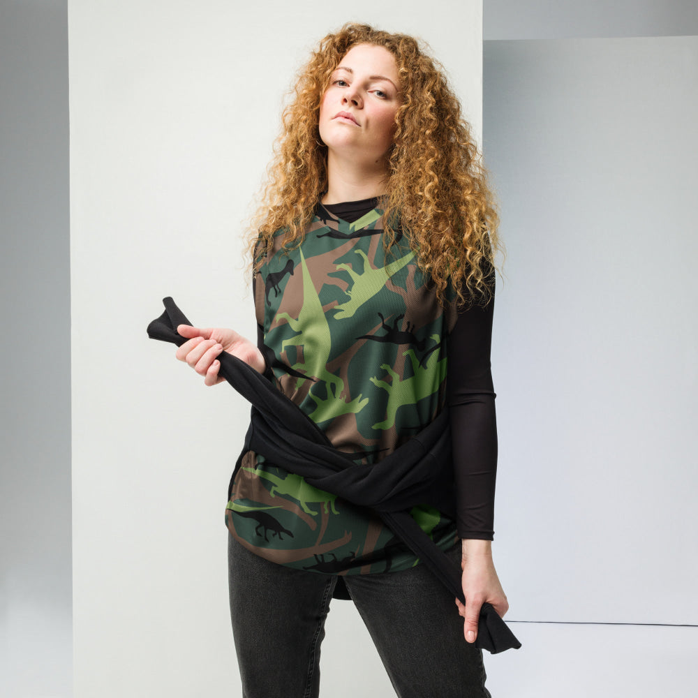 Dinosaur CAMO unisex basketball jersey - Unisex Basketball Jersey