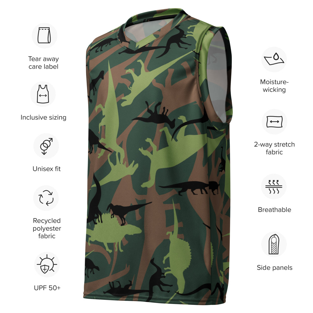 Dinosaur CAMO unisex basketball jersey - Unisex Basketball Jersey