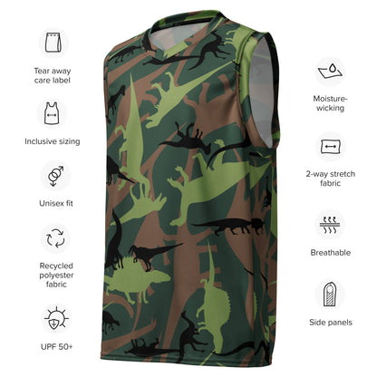 Dinosaur CAMO unisex basketball jersey - Unisex Basketball Jersey