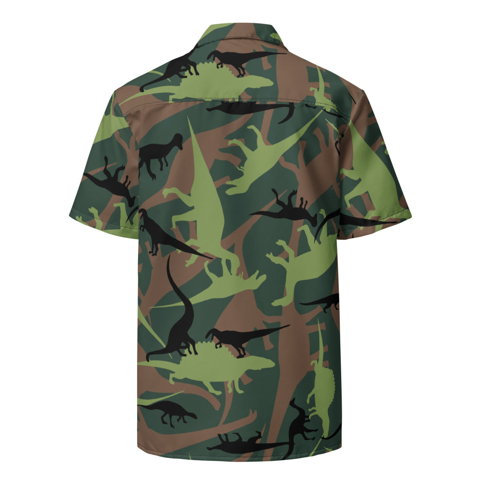 Dinosaur CAMO Unisex button shirt - Button Shirt