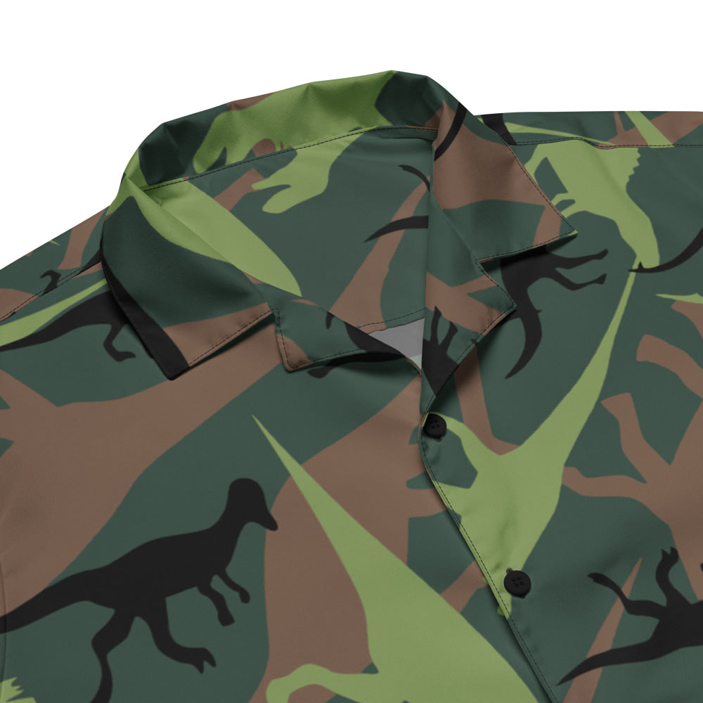 Dinosaur CAMO Unisex button shirt - Button Shirt