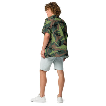 Dinosaur CAMO Unisex button shirt - Button Shirt