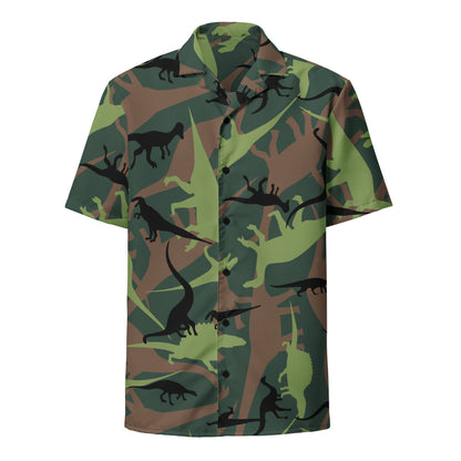 Dinosaur CAMO Unisex button shirt - Button Shirt