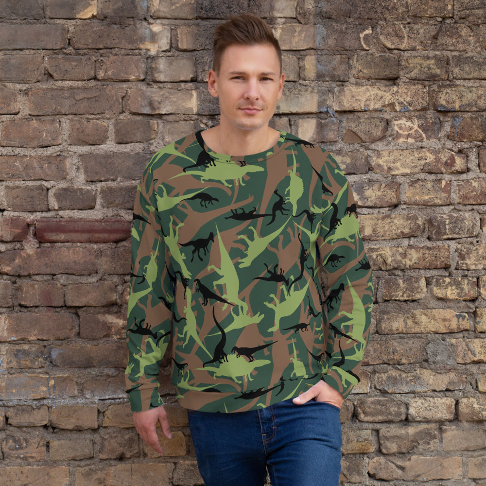 Dinosaur CAMO Unisex Sweatshirt - XS