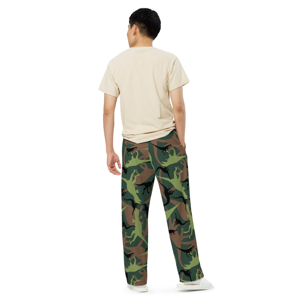 Dinosaur CAMO unisex wide-leg pants - Unisex Wide-Leg Pants