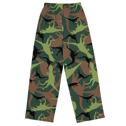 Dinosaur CAMO unisex wide-leg pants - Unisex Wide-Leg Pants